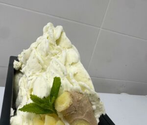 helado de limon menta y jengibre